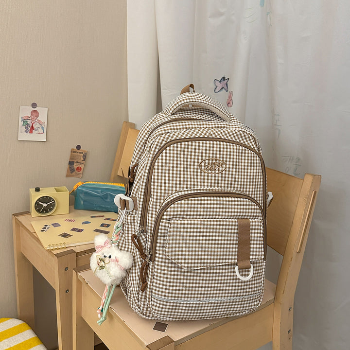 Stylish Checkerboard Pattern Backpack Kalsten 1791205963