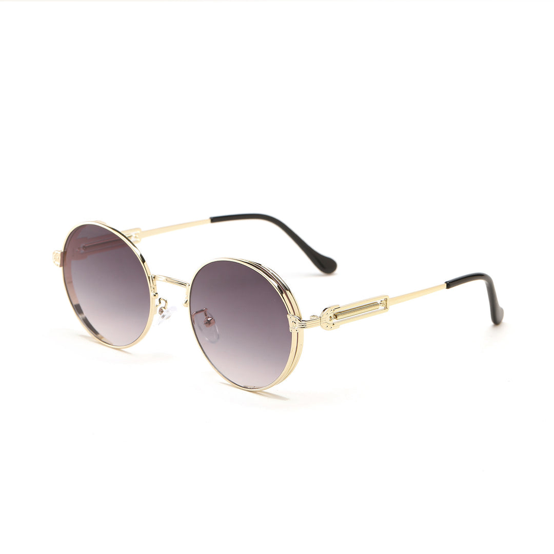 Women's round vintage sunglasses with exclusive metal frame Kalsten