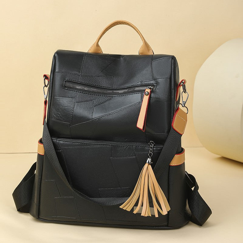 Textured Faux Leather Backpack Kalsten
