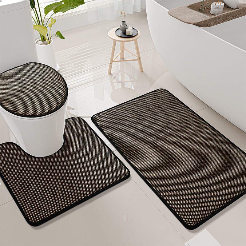 Thick Textured Bathroom Mat Set Kalsten