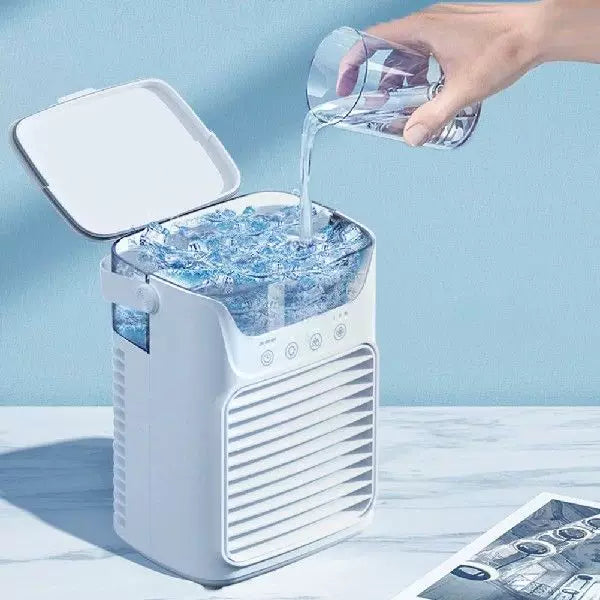 Unisex One Size Compact Portable Evaporative Micro Air Cooler with Removable Ice Container More Speeds Whisper-Quiet Fan and Adjustable Directional Louvers Kalsten