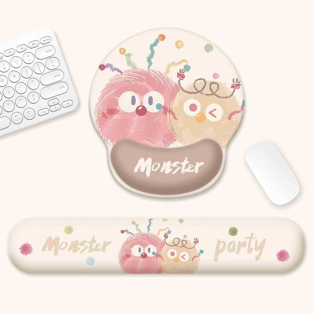 Cute Cartoon Monster-Themed Gaming Mouse Wrist Rest