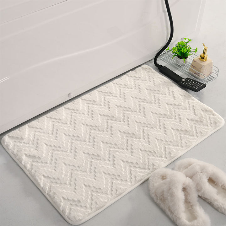 Chevron Pattern Memory Foam Bath Mat Kalsten