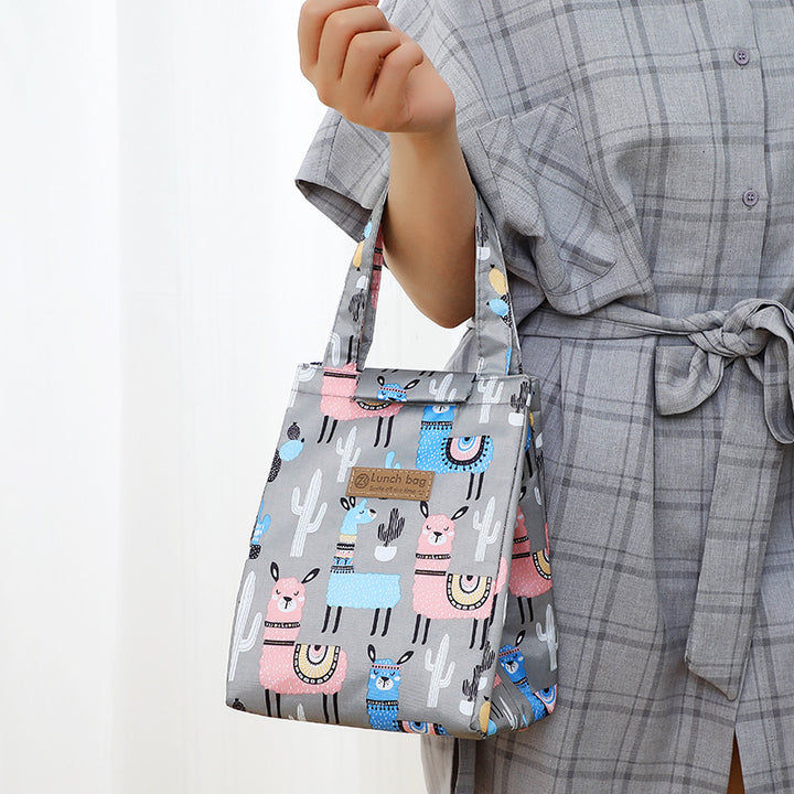 Insulated Dot-Patterned Lunch Bag Kalsten