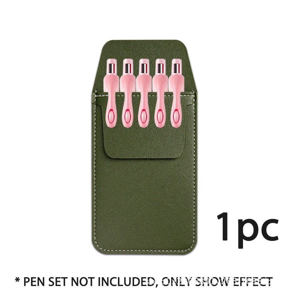 Elegant Leather Pen Holder Case