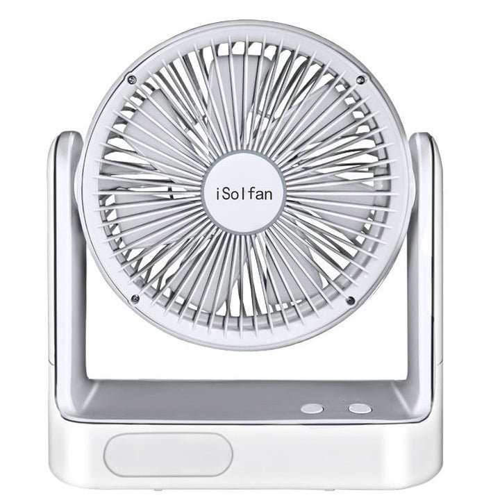 Ladies portable solar fan with integrated rechargeable battery Kalsten