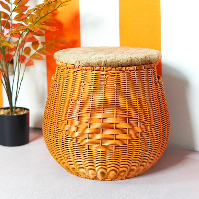 Cozy Rattan Storage Ottoman Kalsten