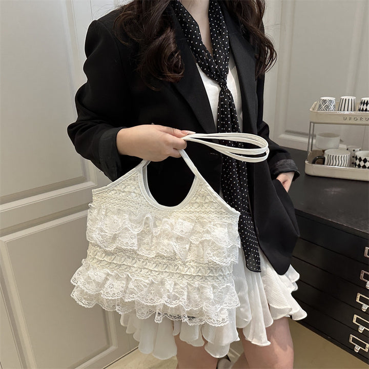 Ruffled Lace Crop Top Kalsten