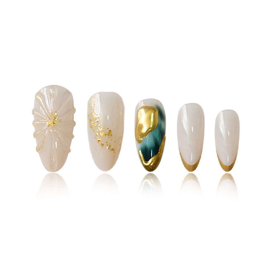 Elegant Artistic Press-On Nail Set Kalsten