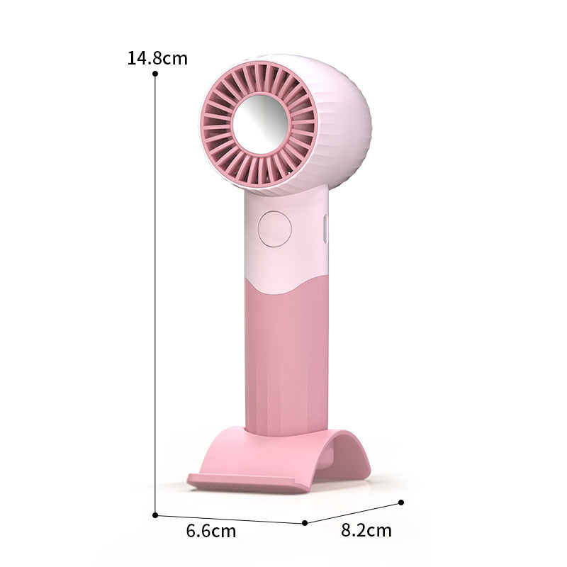 Ladies portable mini hand fan with integrated holder Kalsten