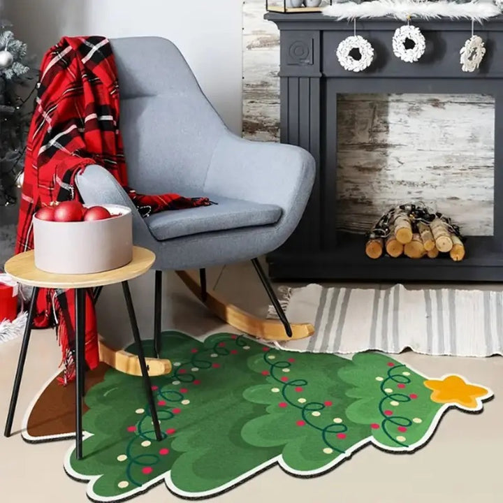 Festive Santa-Themed Door Mat for Home