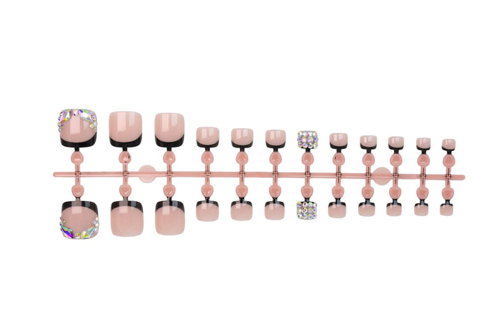 Nail Art Set with glamorous rhinestones and elegant gradients Kalsten