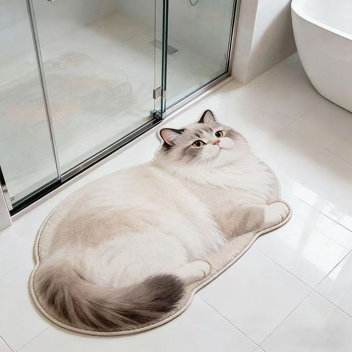 Cat-Shaped Area Rug