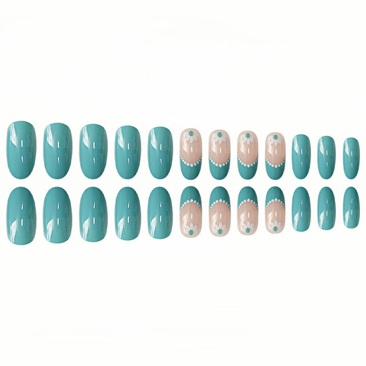 Decorative Floral Gel Press-On Nails Kalsten