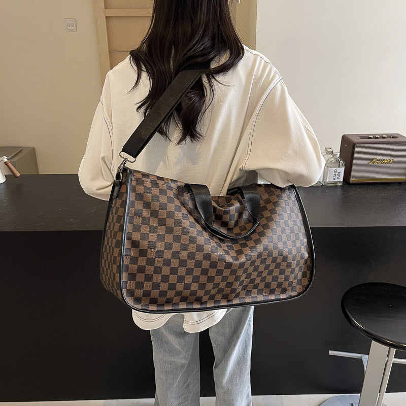 Stylish Checkerboard Travel Duffel Bag Kalsten