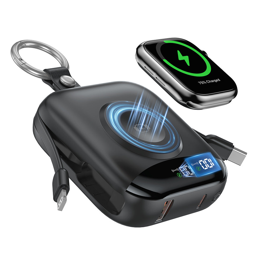 Portable inductive charger with integrated battery and LCD display Kalsten