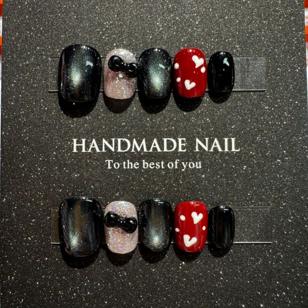 Artistic Handmade Press-On Nail Art Set