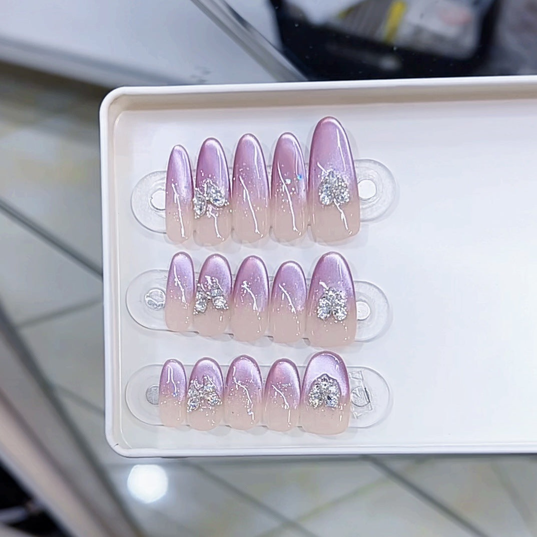 Ombre Glitter Press-On Nail Set Kalsten