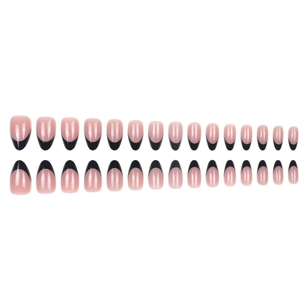 Elegant Stiletto Press-On Nails with Modern French Tip Design Kalsten