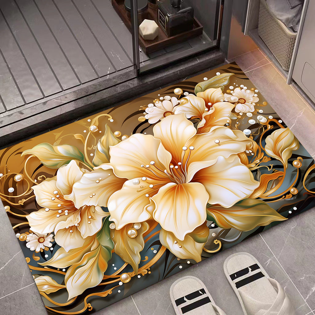 Floral Decorative Door Mat Kalsten