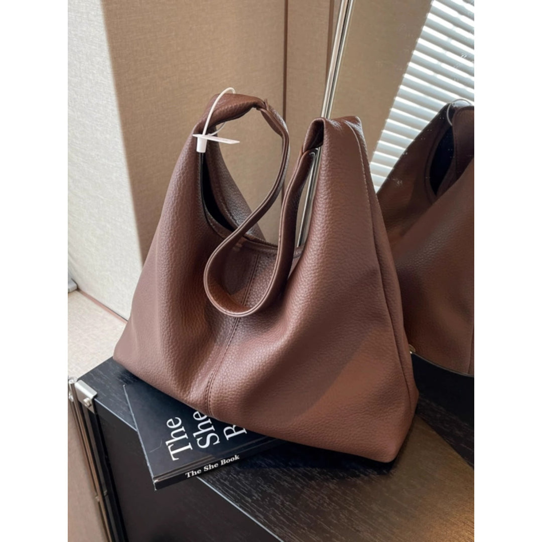 Elegant Soft Leather Hobo Bag Kalsten
