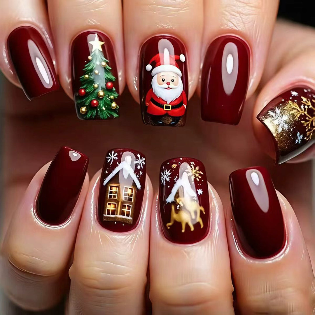 Festive Christmas Themed Nail Art Kalsten