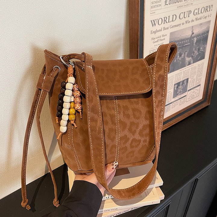 Leopard Print Crossbody Handbag