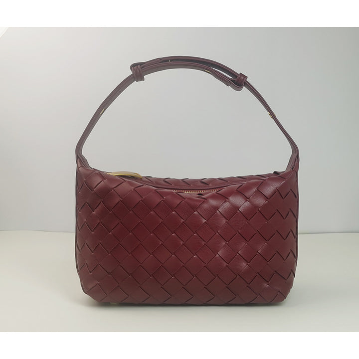 Woven Leather Satchel Bag Kalsten