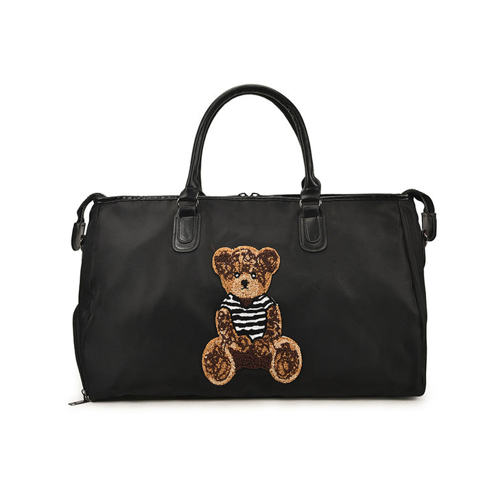 Cute Bear Embroidered Travel Duffle Bag Kalsten