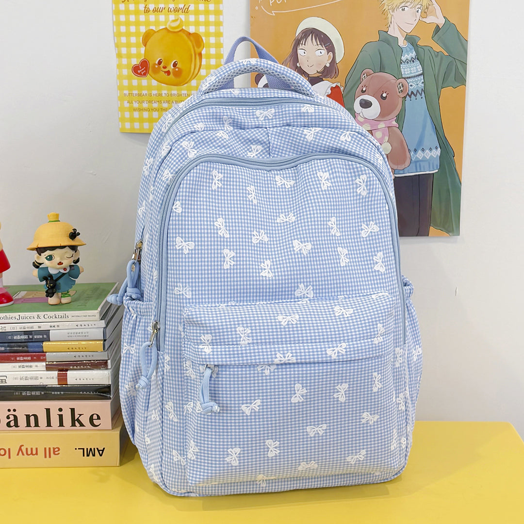 Cute Bow-Embellished Casual Backpack Kalsten