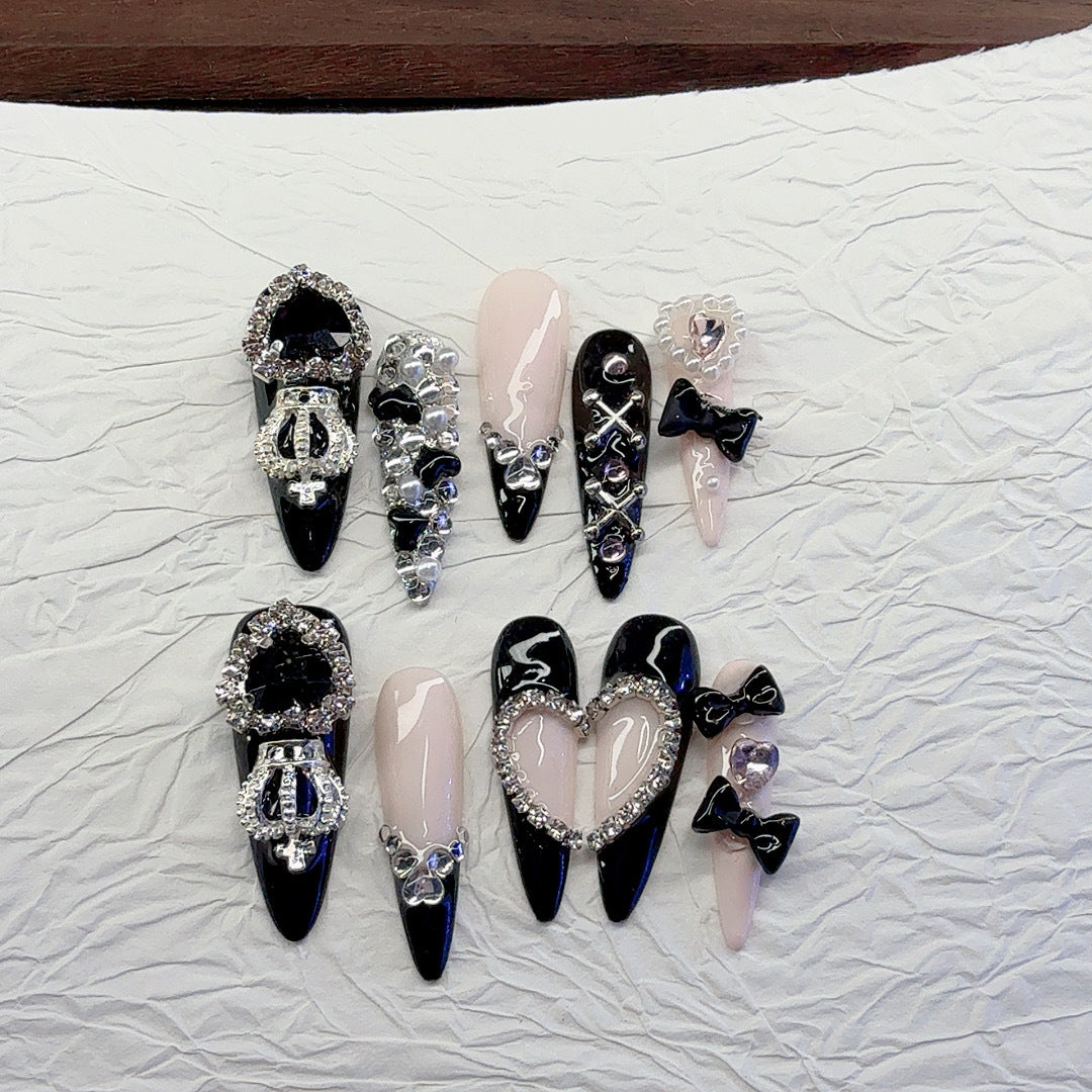 Elegant Ornate Press-On Nail Art Set