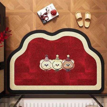 Plush Cat-Themed Bath Mat