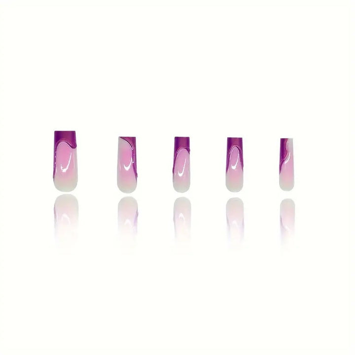 Artistic Glassy Nail Extensions Kalsten