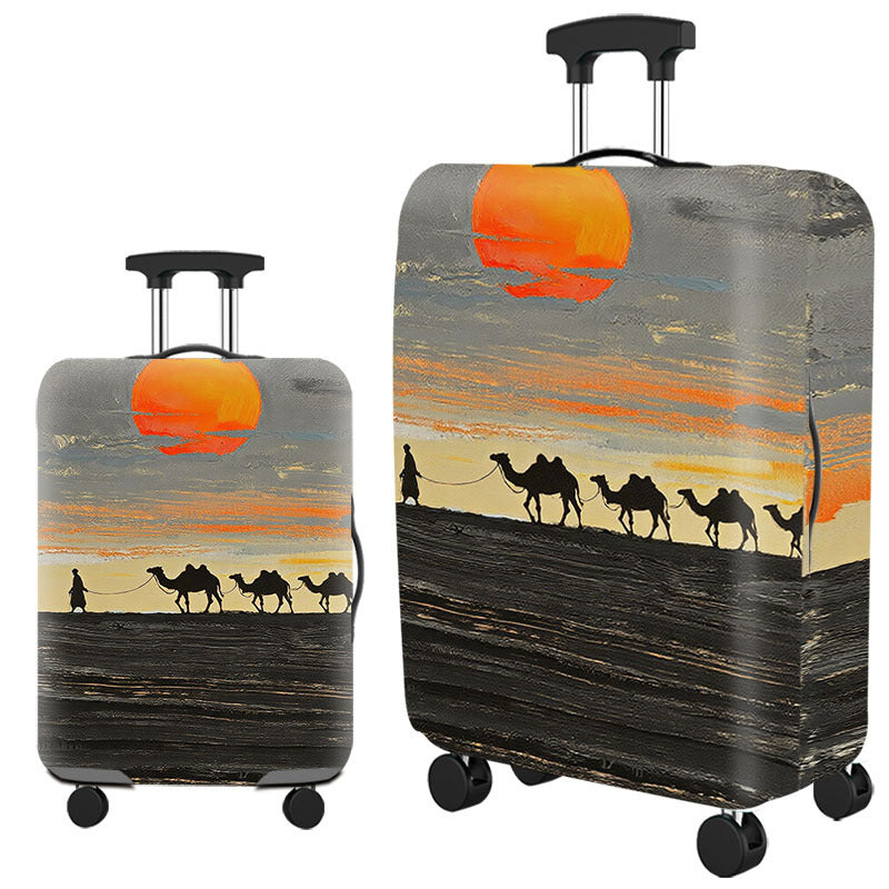 Tropical Leaf Print Hard Shell Luggage Kalsten