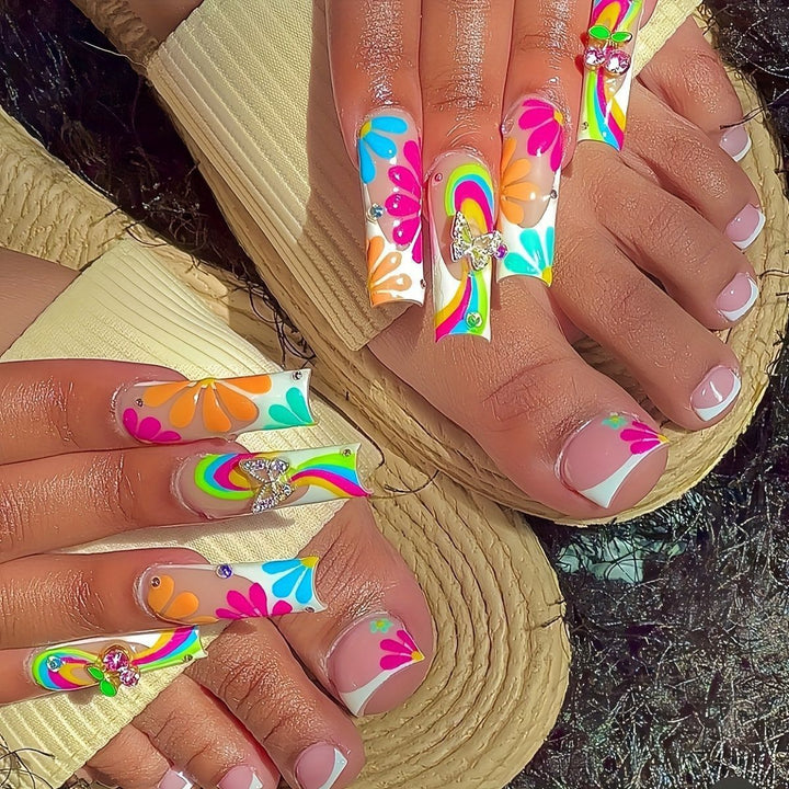 Colorful Artistic Nail Enhancements Kalsten