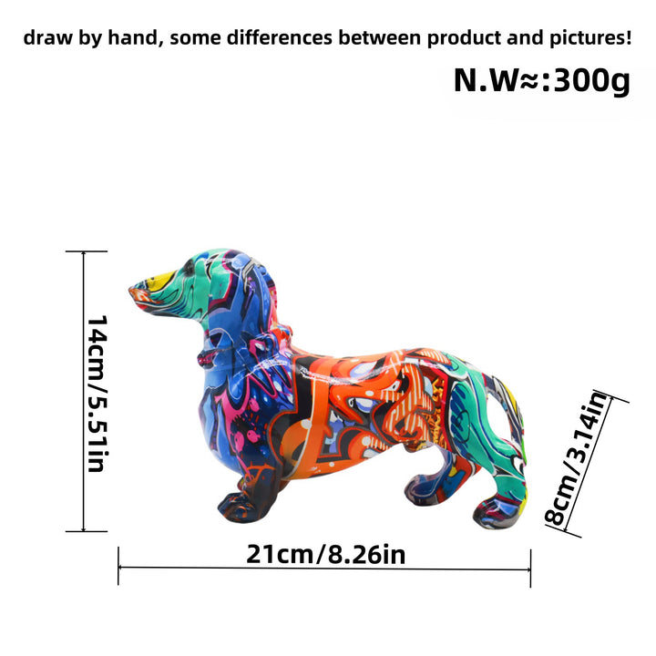 Creative decoration figure of a dachshund Kalsten