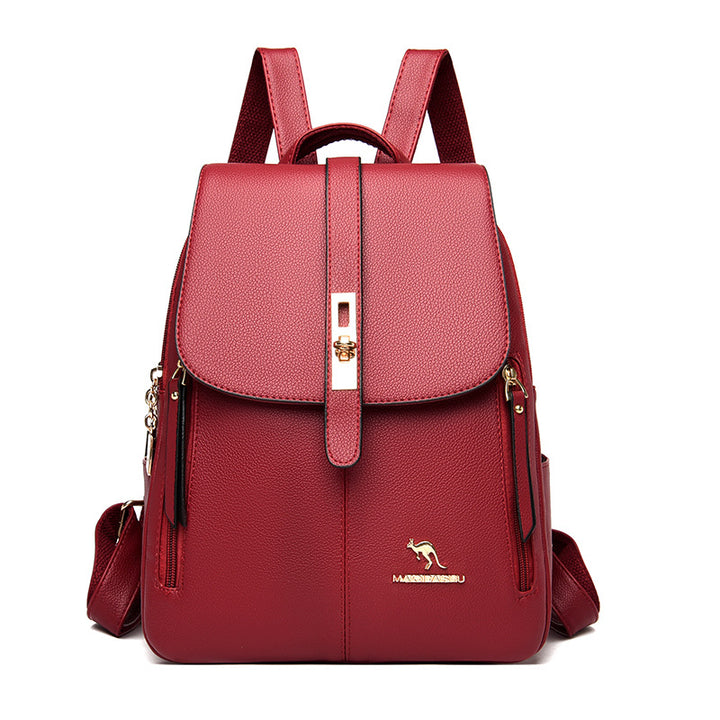 Elegant Multi-Functional Leather Backpack Kalsten