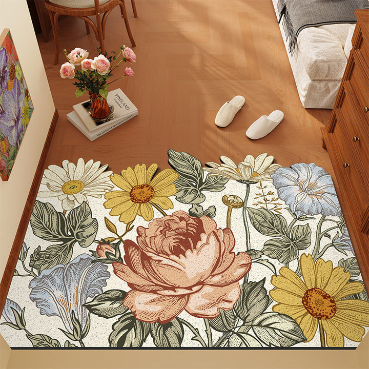 Floral Themed Area Rug