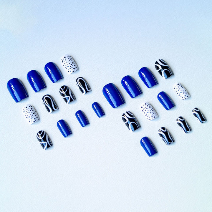 Artistic Nail Design Kit with Abstract Patterns