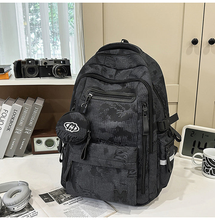 High-Capacity Multi-Pocket School Backpack