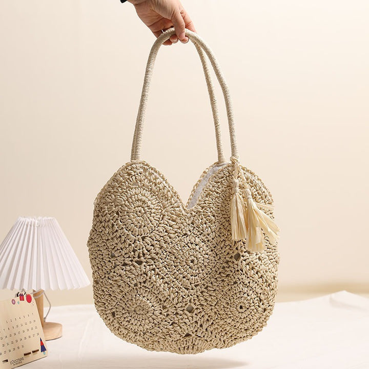Handmade straw bag with structured design Kalsten