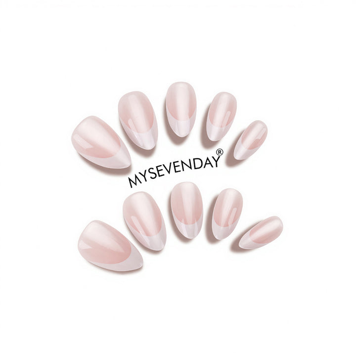 Elegant French Tip Press-On Nail Art Kalsten