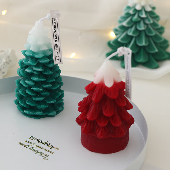 Handcrafted Ombre Petal-Scale Mini Tree Decorative Soy Wax Candle
