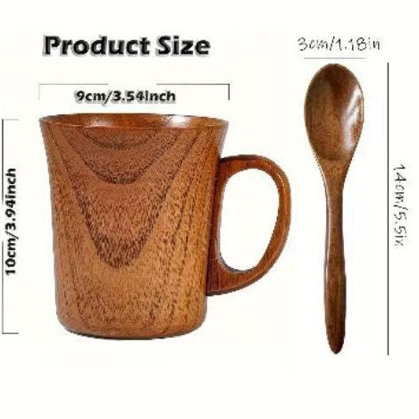 Wooden cup with spoon Kalsten