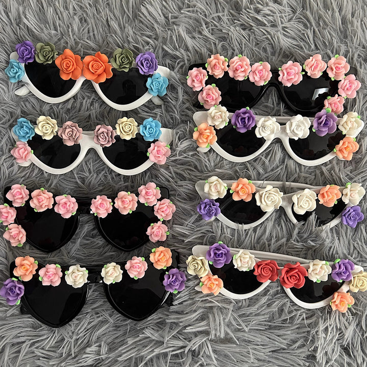 Women Cat-Eye Sunglasses with Floral Decor Kalsten
