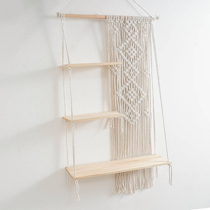 Macramé Decorative Floating Shelf Kalsten