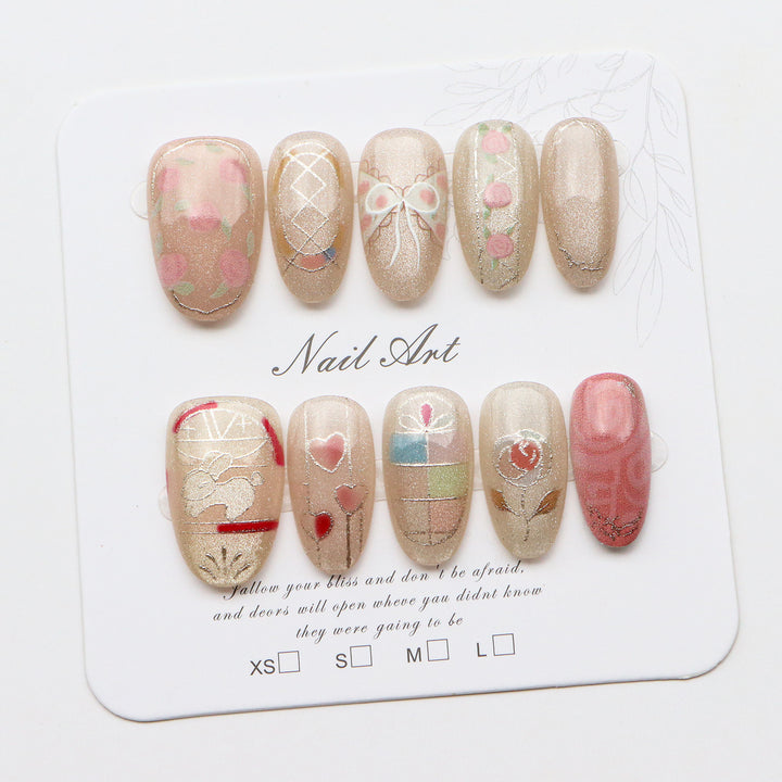 Artistic Press-On Nail Art Collection