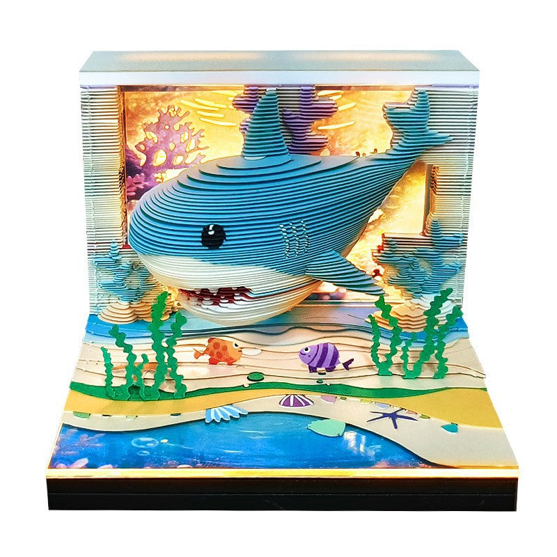 Handcrafted Layered Diorama Led Lightbox With Pop-Up Maple Tree Scene