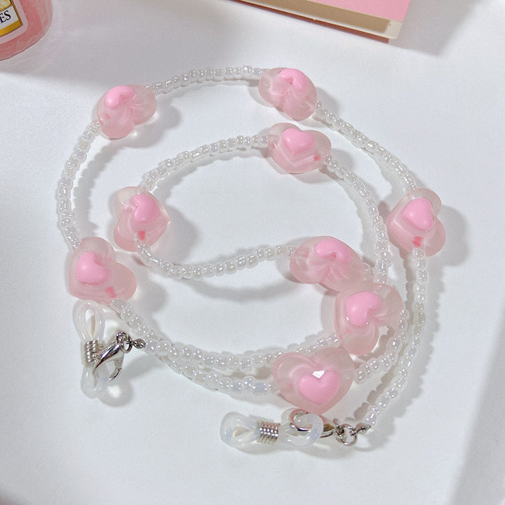 Fashionable glasses strap with heart pendants Kalsten