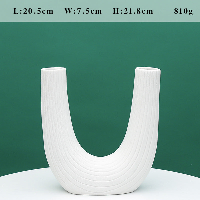 Unique Dual Chamber Ceramic Vase Kalsten